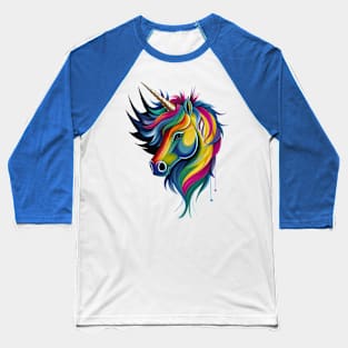 Rainbow unicorn / にじいろのユニコーン Baseball T-Shirt